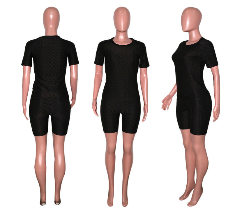 2021 antibacterial good quality 2 pieces set yoga shirt shorts jogger shorts tracksuit tops sportswear