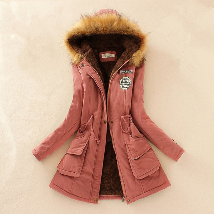 2019 Winter Jacket Women Breathable Casual Thick Parka Jacket With Warm Wool Lining Fur Collar