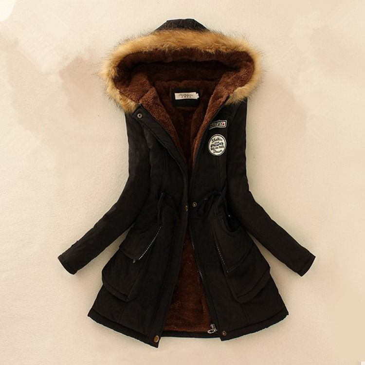 2019 Winter Jacket Women Breathable Casual Thick Parka Jacket With Warm Wool Lining Fur Collar