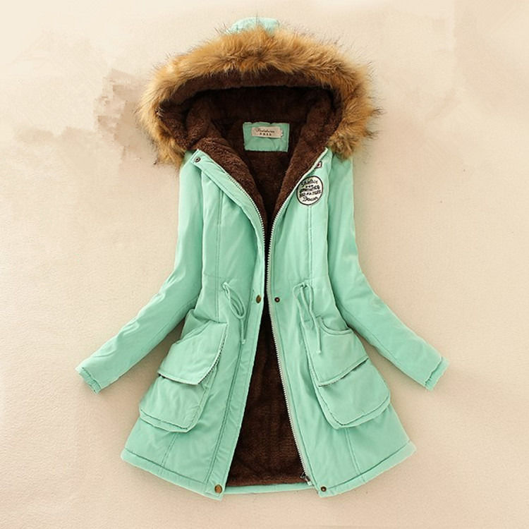 2019 Winter Jacket Women Breathable Casual Thick Parka Jacket With Warm Wool Lining Fur Collar