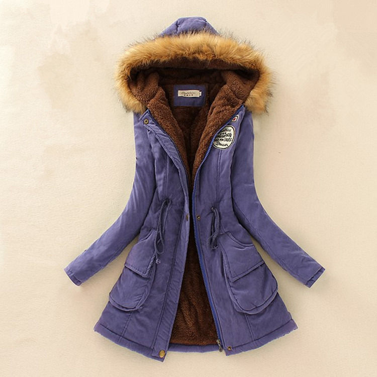 2019 Winter Jacket Women Breathable Casual Thick Parka Jacket With Warm Wool Lining Fur Collar