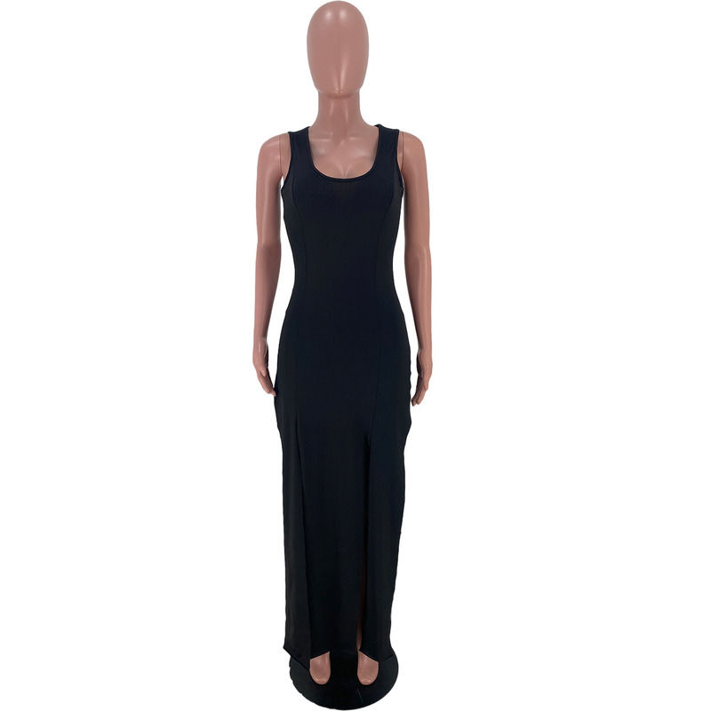 2021 NEW Anti-Static Two Piece Set Elastic Split Tank Dress Summer Dress Shorts Sleeveless Casual Dress